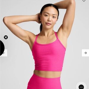Beyond yoga Spacedye Slim Racerback Cropped Tank nwt XS